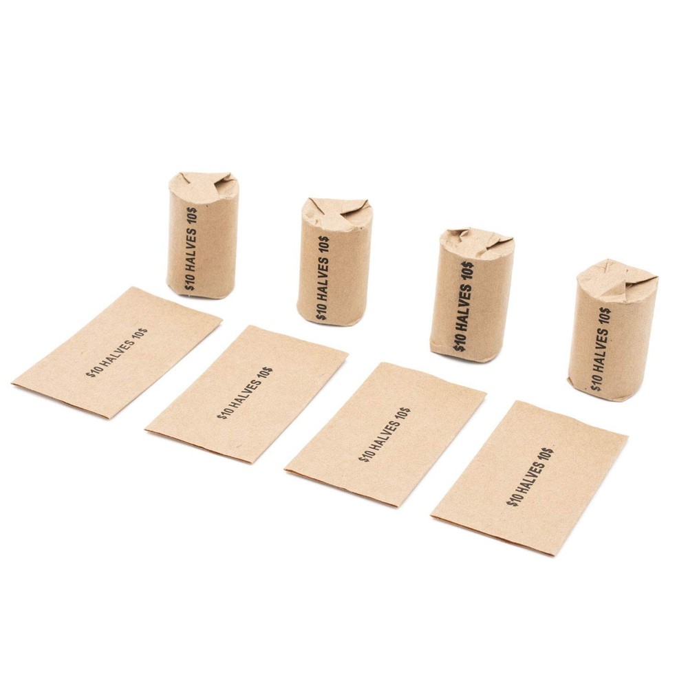 100 Half Dollar Flat Coin Wrappers Solid Bundle Easy Pop Open Extra Strength