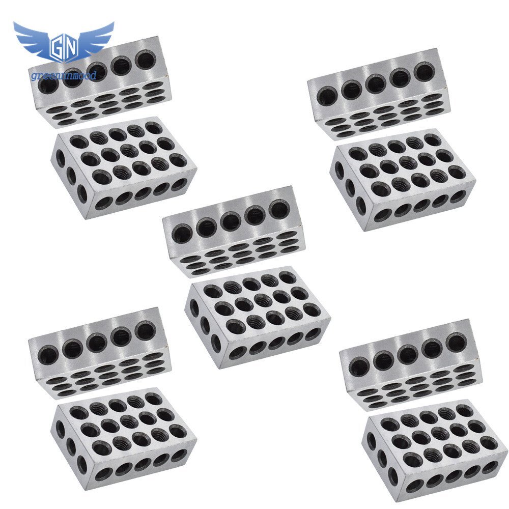 5 MATCHED PAIRS ULTRA PRECISION 1-2-3 BLOCKS 23 HOLES .0001" MACHINIST 123 New