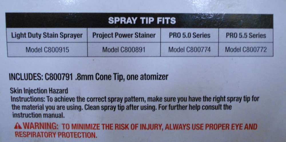 Homeright Cone Patterned Spray Tip fits Project & Pro Series Stain Sprayers
