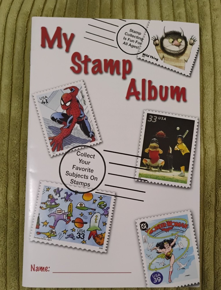 My Stamp Album Collector's Book W/ Spider Man, Wild Things Cover