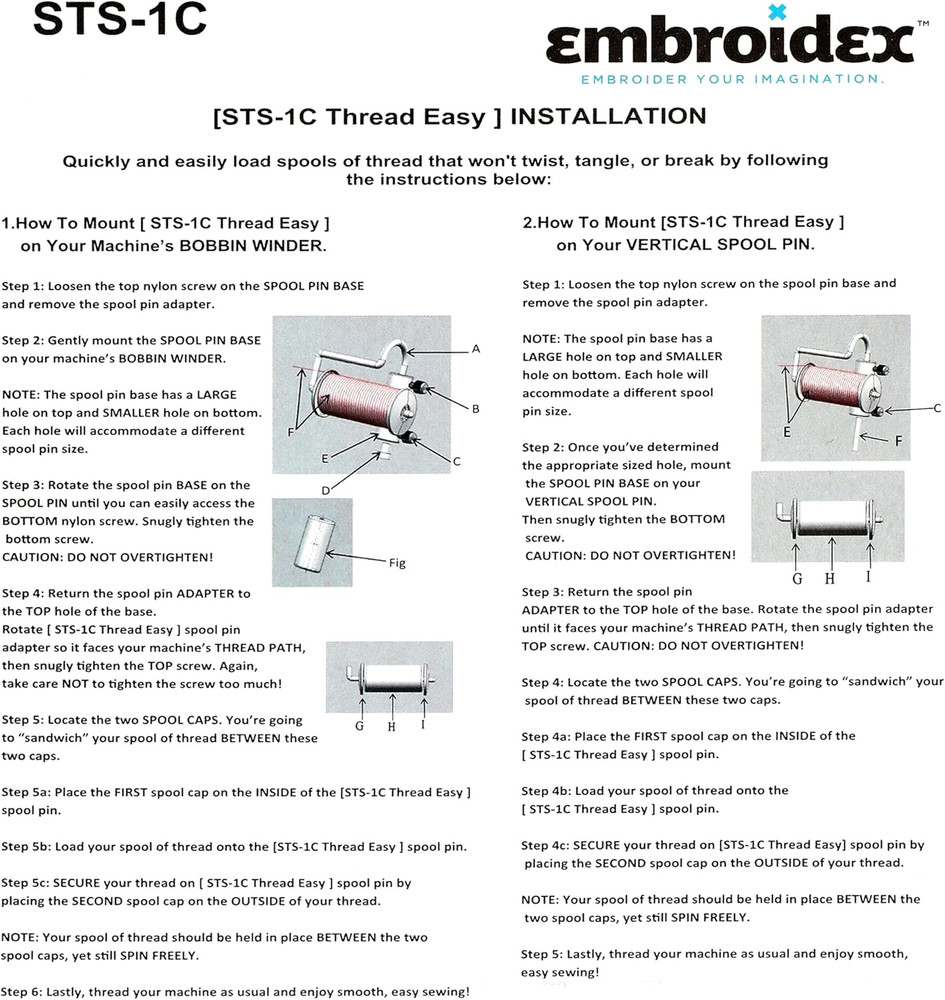 Thread Easy Spool Pin Adapter Universal Spool Holder Thread Stand for Sewing Mac