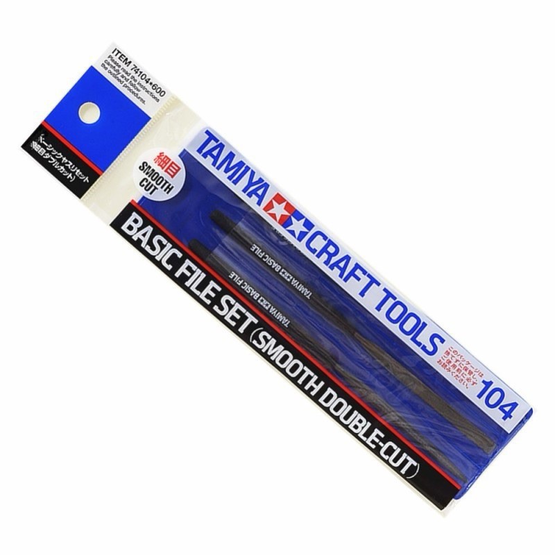 Tamiya Craft Tools Basic File Set (Smooth Double-Cut) 74104
