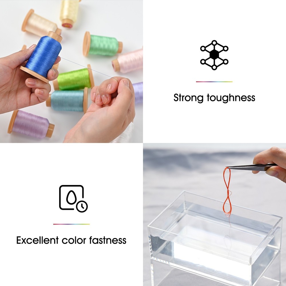 60 Spools Polyester Machine Embroidery Thread 800M (874Y) 40WT for Machine