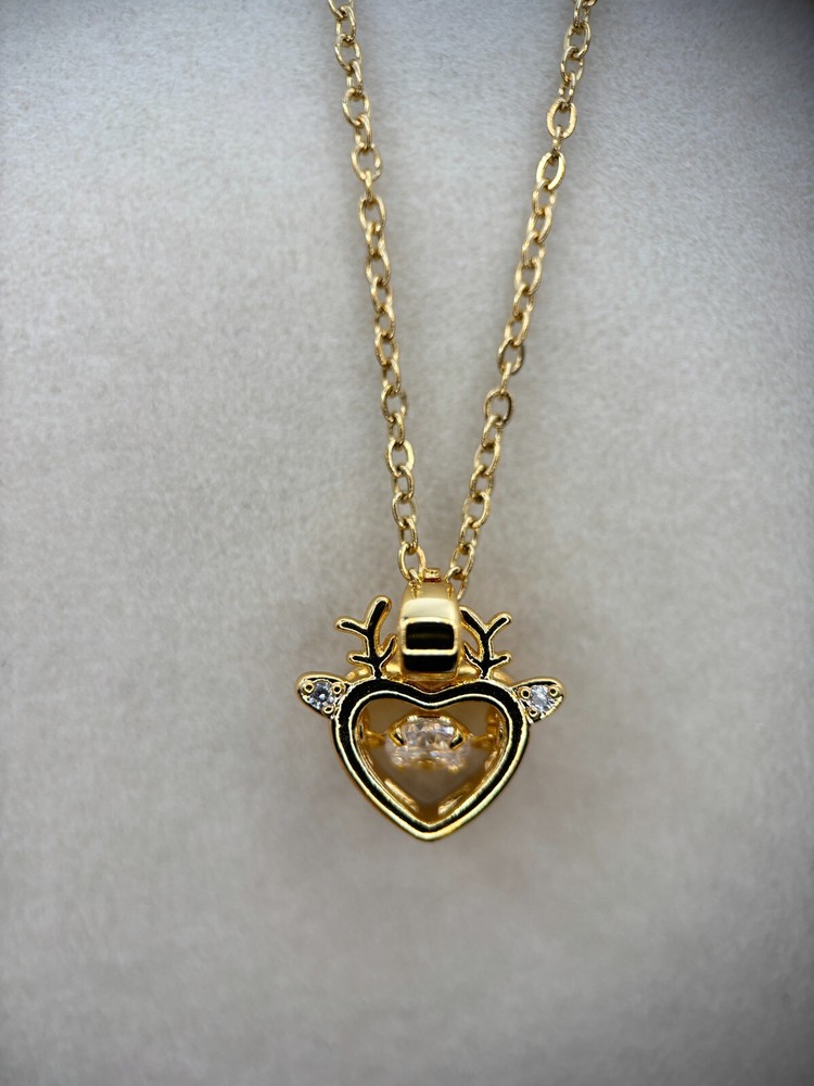 Fifth Ave Gold Rhinestone Pendant Necklace