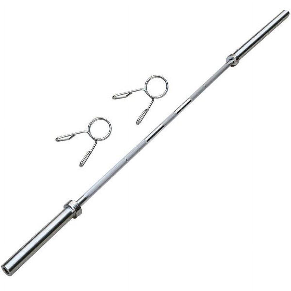 7Ft Olympic Barbell: Solid Chrome Bar for Strength Training, Weightlifting