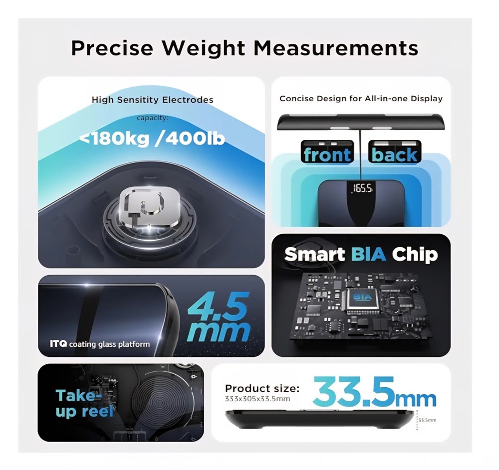 Posture Body Composition Scale Bluetooth App Digital Display BMI Analysis