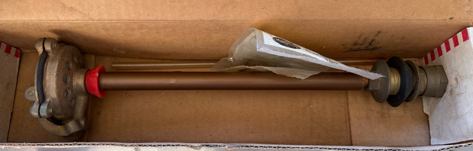 Vintage NOS Anti-syphon Ballcock by Mansfield 215-07 (11 1/2") No. 07A