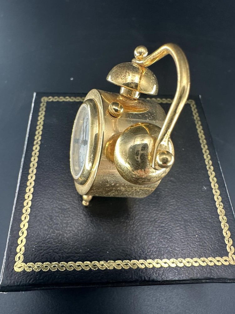 VTG Mini Solid Brass Mini Quartz "Times Square" w Box