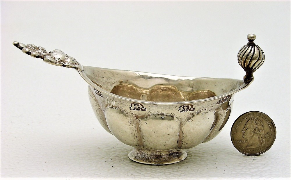 Swedish Solid Silver Brandy Taster Johan Soderdahl Soderkoping Date Marked 1790