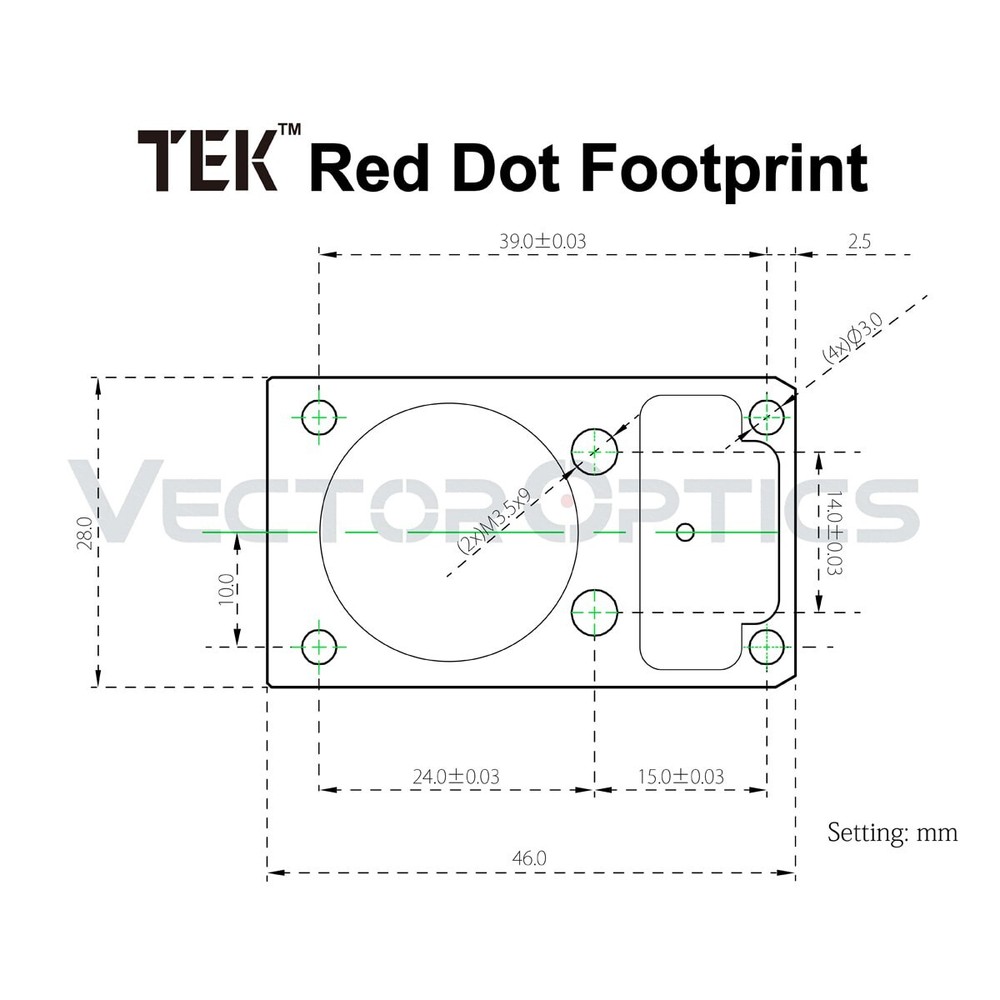 OPEN REFLEX RED DOT PISTOL SIGHT FOR PSA DAGGER DOCTOR SLIDE CUT