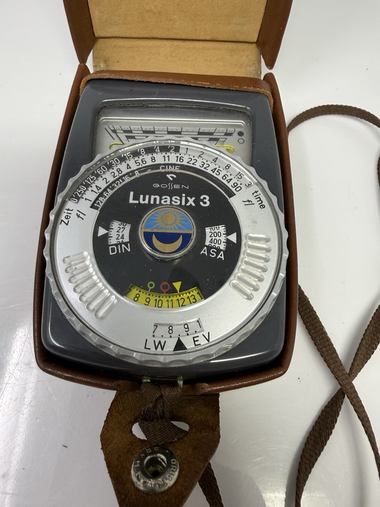 Lunasix 3 Gossen Light Meter & Case W Germany Untested Clean Battery Comp.