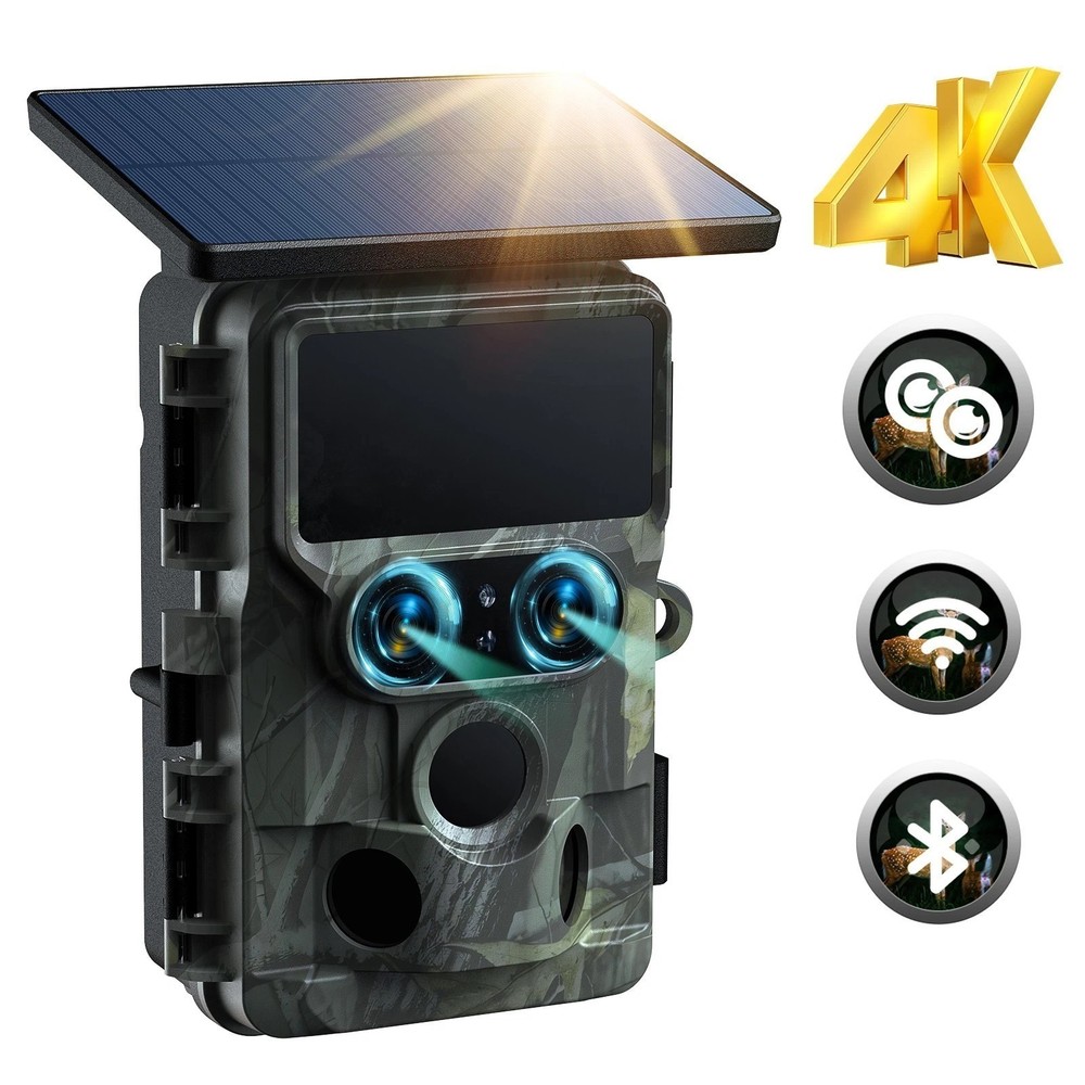 2Pc 4K Trail Camera with Starlight 60MP Night Vision Motion Activated Waterproof