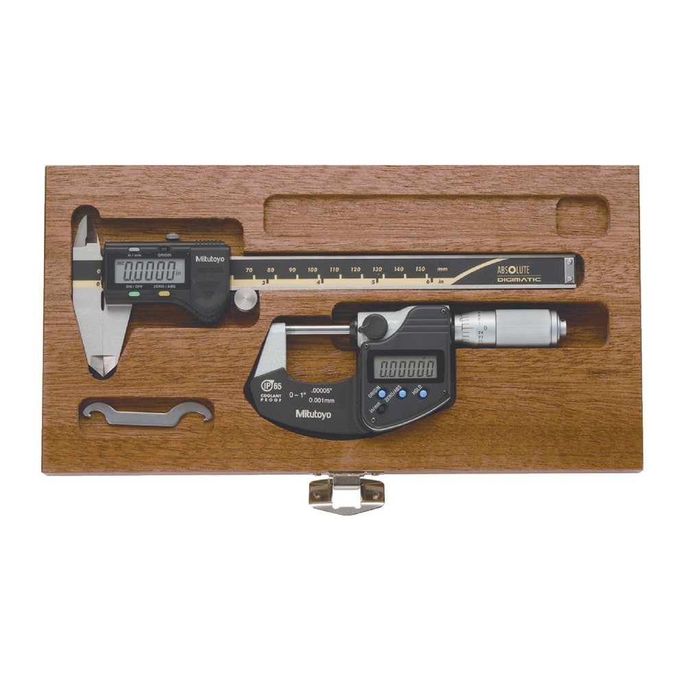 Mitutoyo 64PKA077B 2 Pc Digimatic Caliper/Micrometer Tool Set