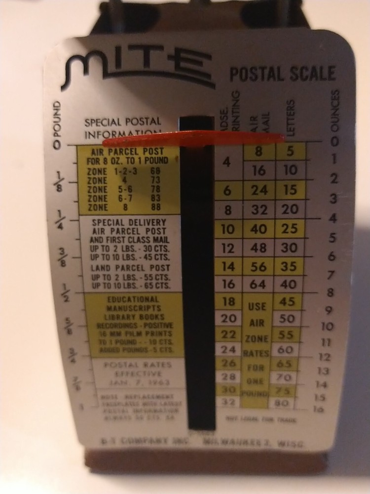 1963 B-T Company. MITE Postal Scale D-1663