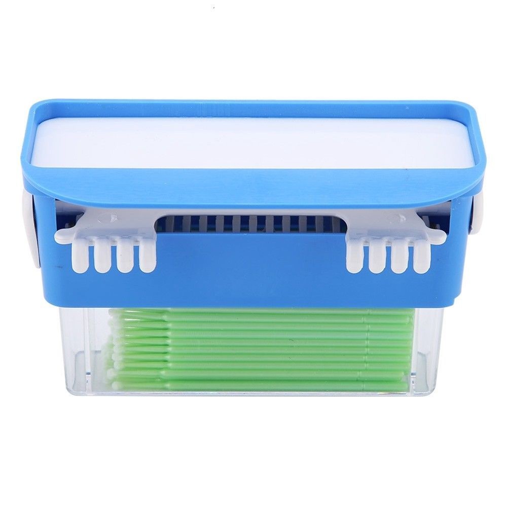Dental Set Applicator Tip Dispenser Container 400 Pcs Micro Brush Press Type