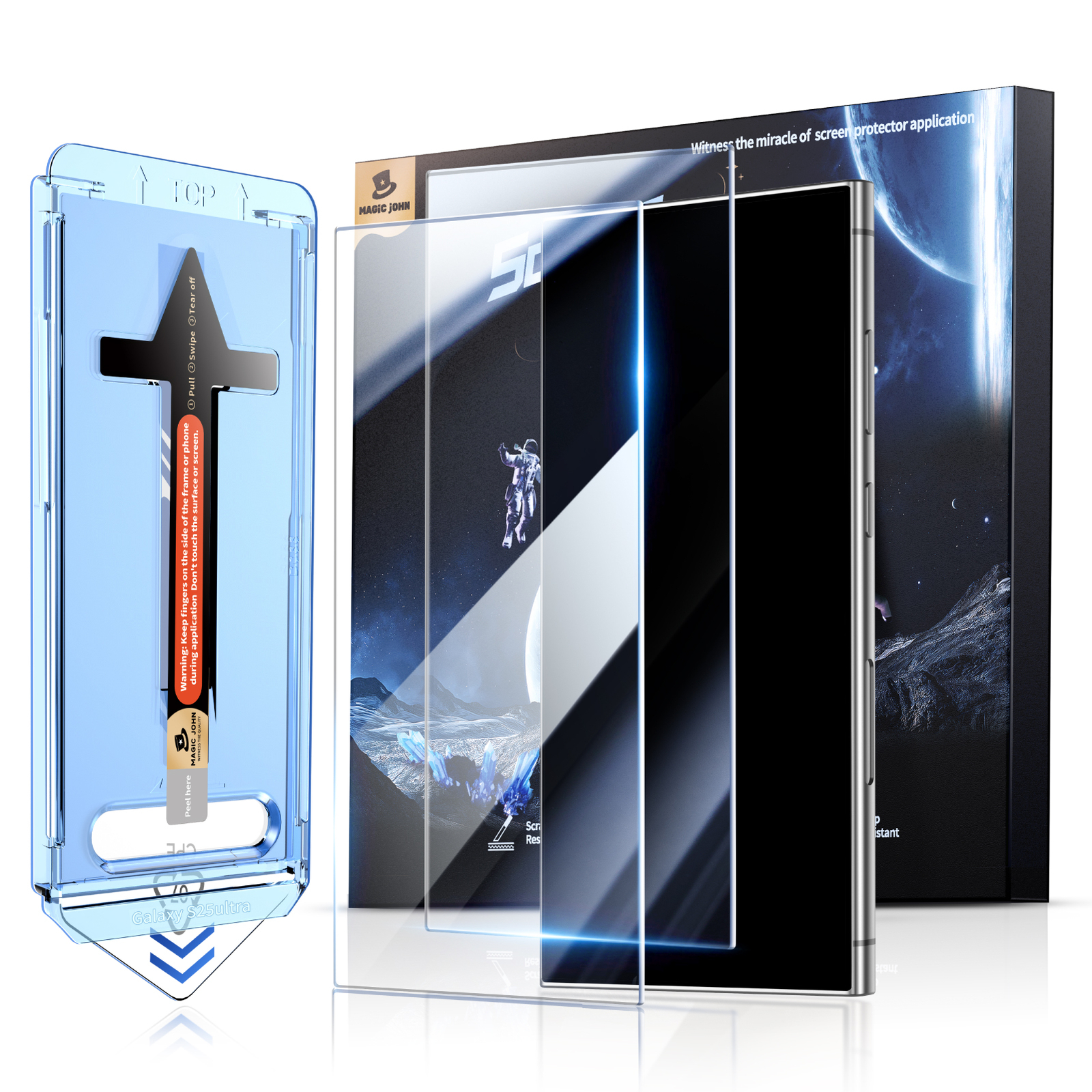 MAGIC JOHN for Samsung Galaxy S25 Ultra Tempered Glass Screen Protector privacy