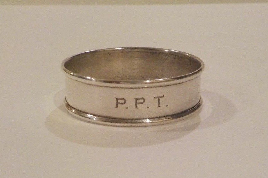 Gorham Sterling Silver Napkin Ring, Monogram, 10 grams