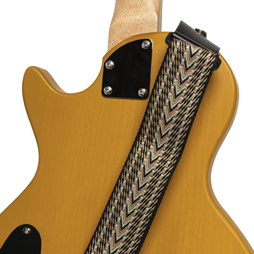 Stagg Woven Cotton 2" Guitar Strap W/ Grey Rafter Pattern SWO COT RAF GRE