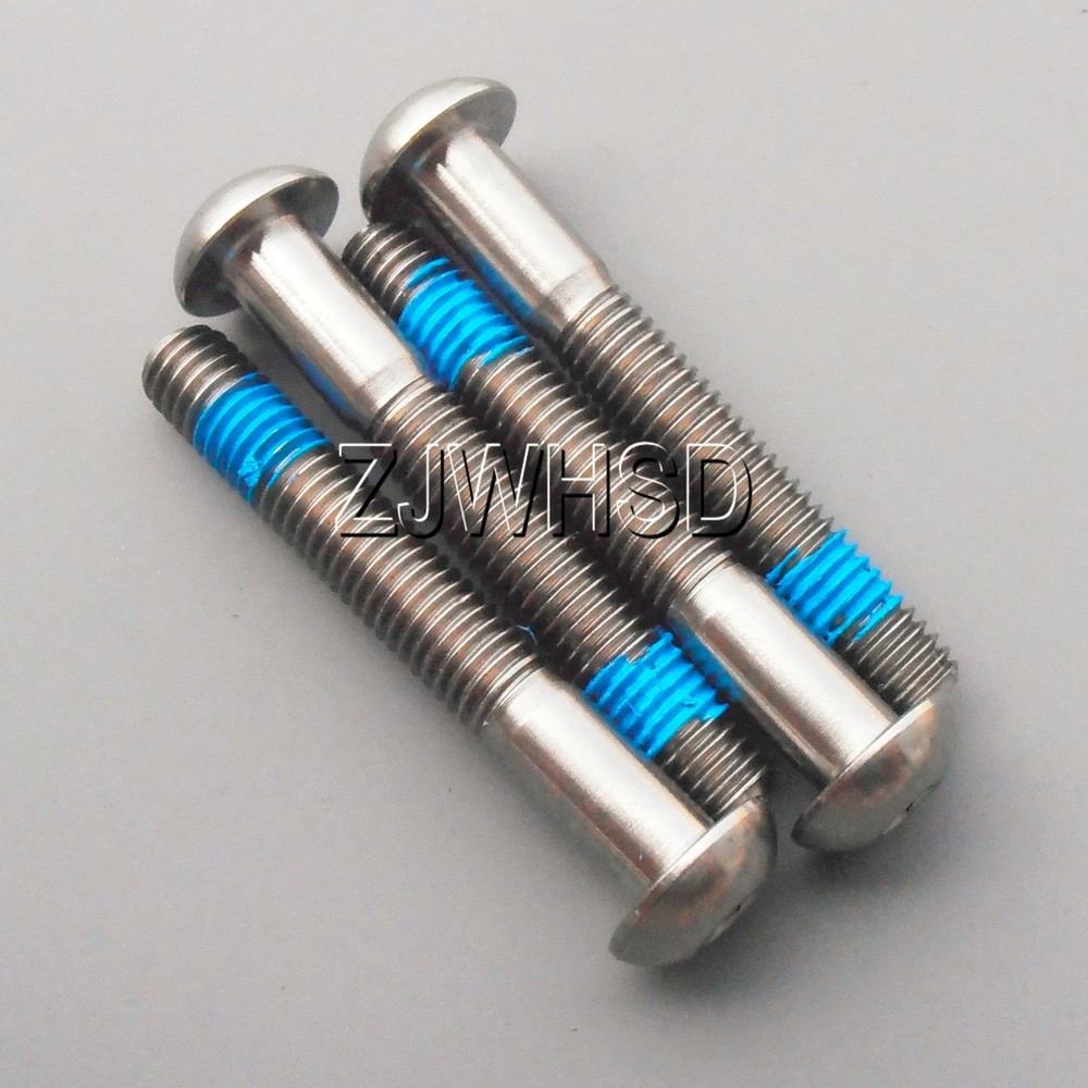 4pcs M5 x 35 Ti Titanium Screw Bolt Allen hex Socket Button head + ThreadLocker