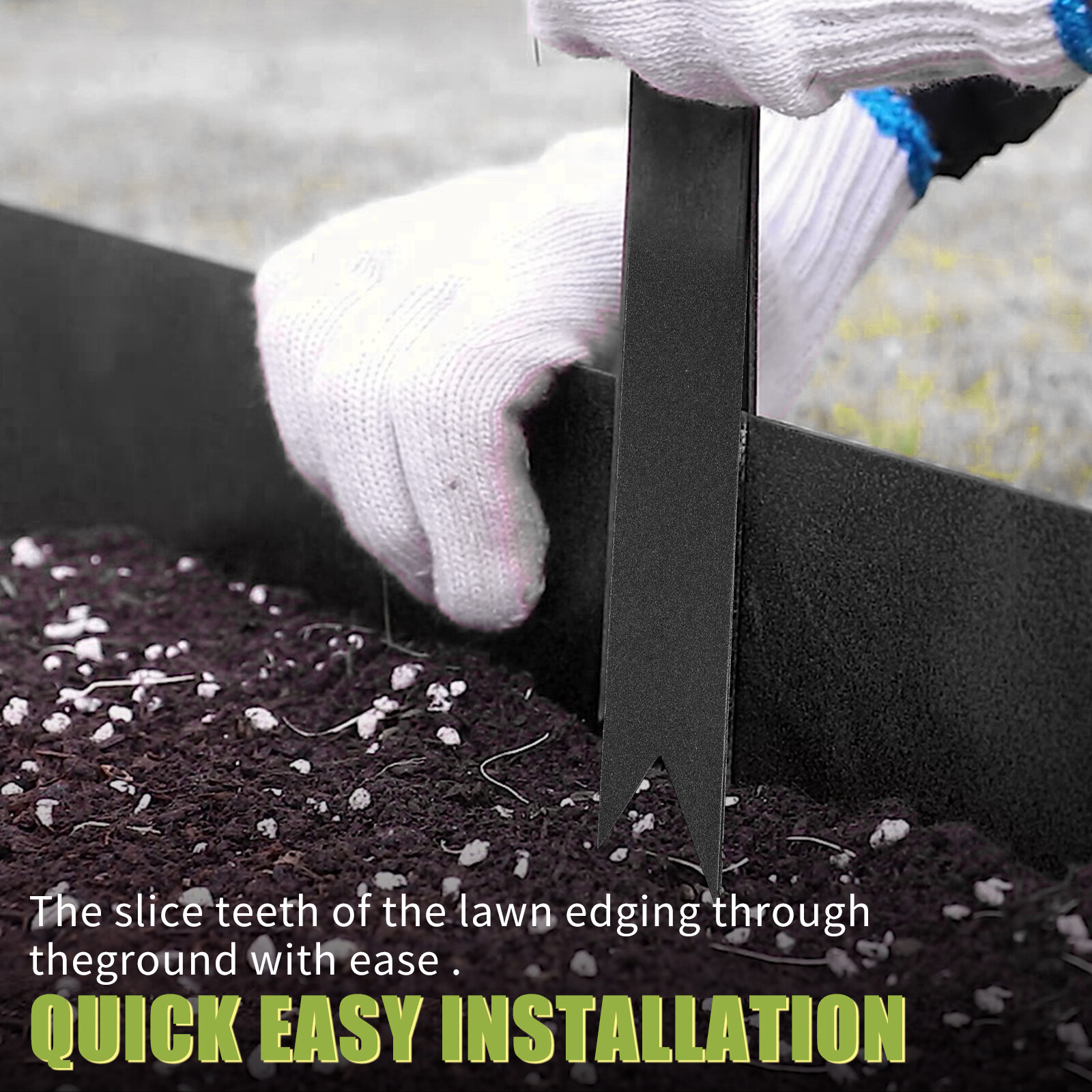 Metal Landscape Edging Borders Kit 6pcsx40x8 Inch Galvanized Steel Lawn Edging