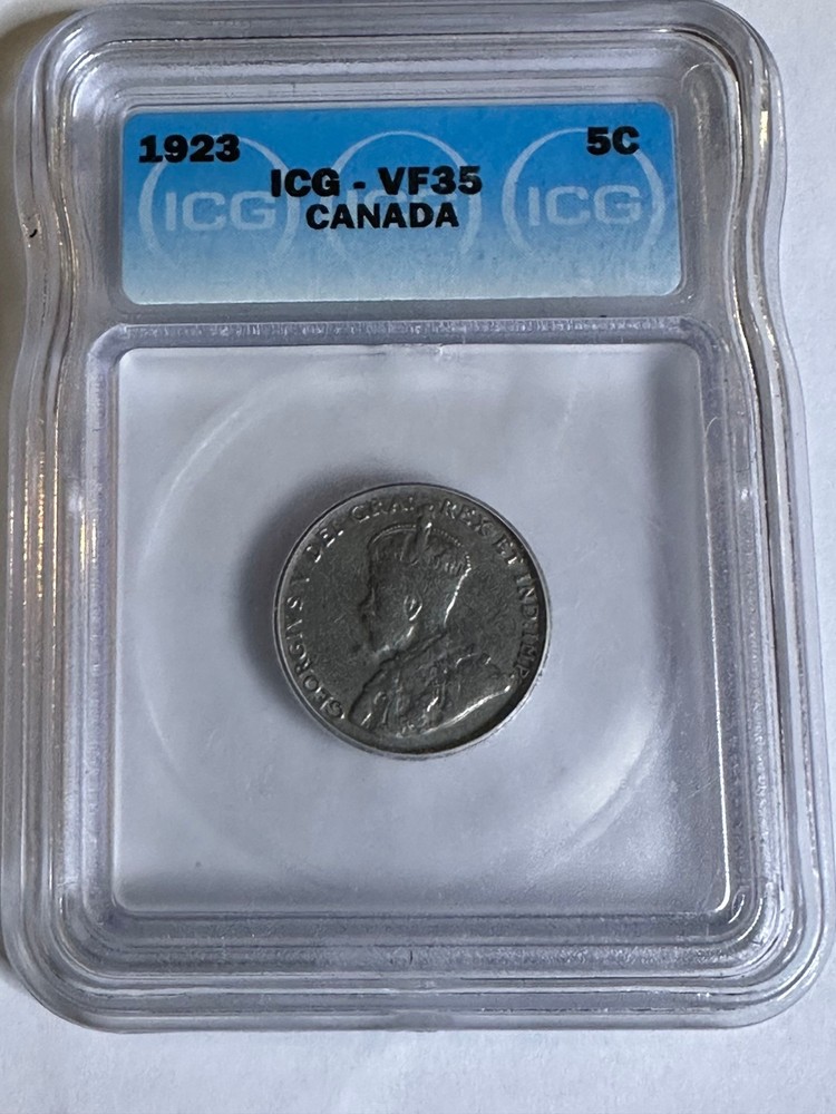 1923 5c Canada (George V), ICG VF35