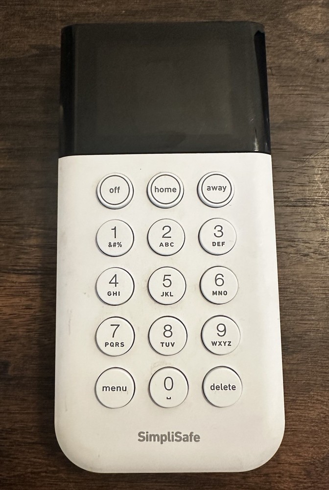 SimpliSafe Home Security System Keypad Remote White Model SSKP3