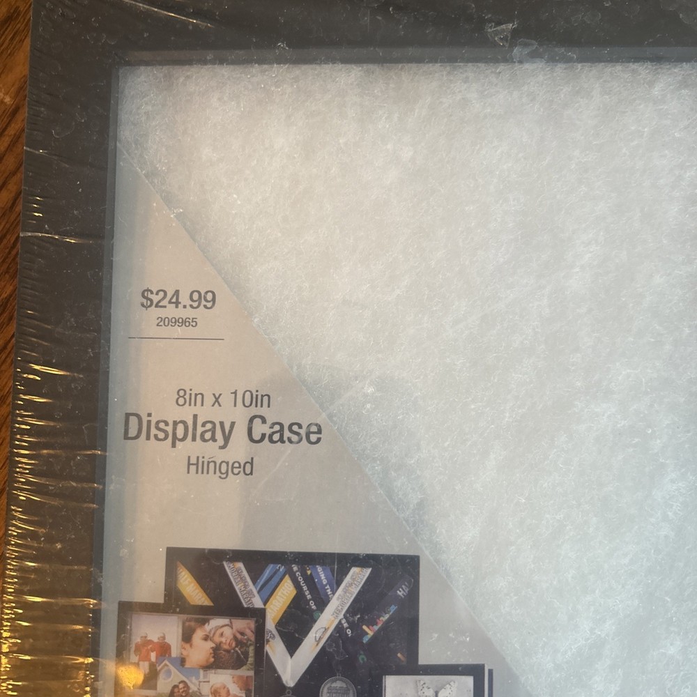 (2) 8” X 10” Display Cases, Solid Wood, Hinged, New