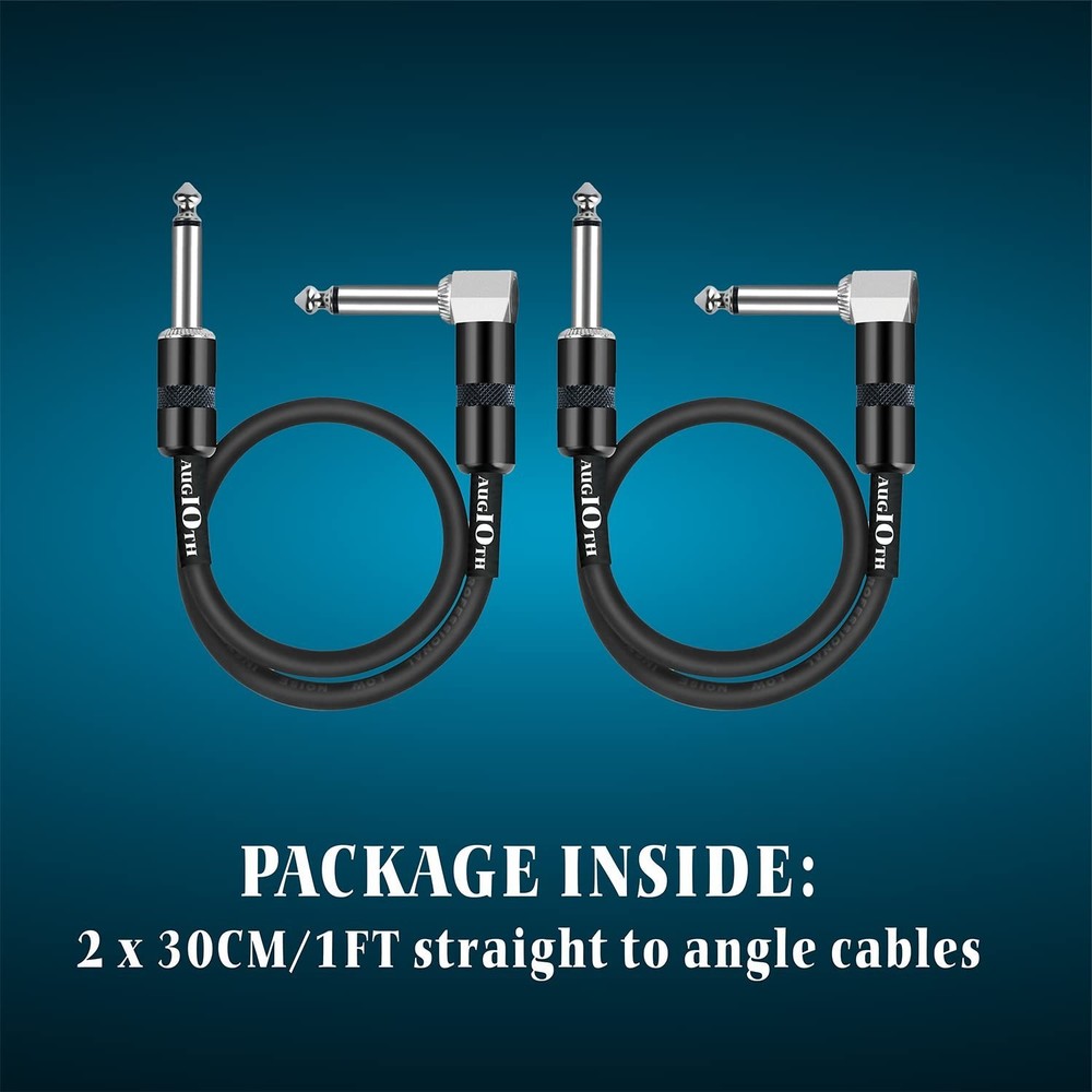 12 Inch Guitar Patch Cable 30 CM Performance Guitar Effect Pedal Cables Strai...