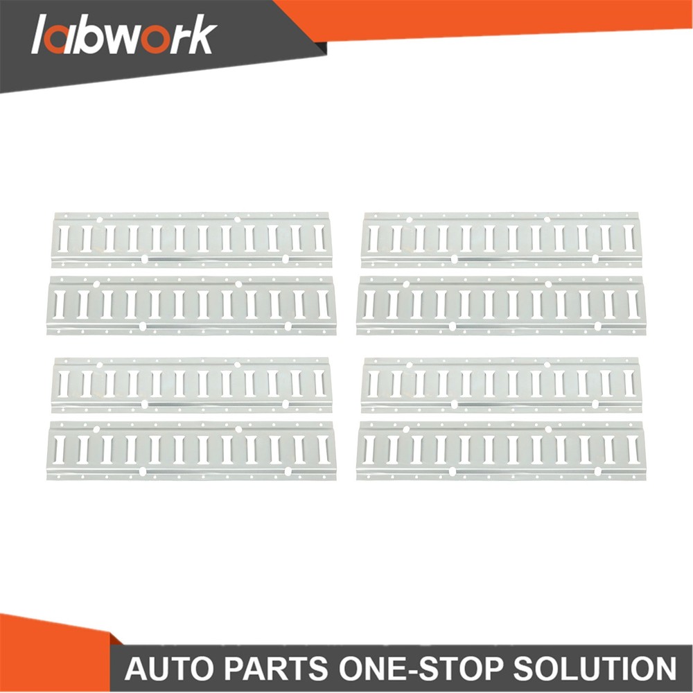 Labwork E Track Tie Down Rail Kit 8× 2' E-Track Bar Rails For Garages Trailers