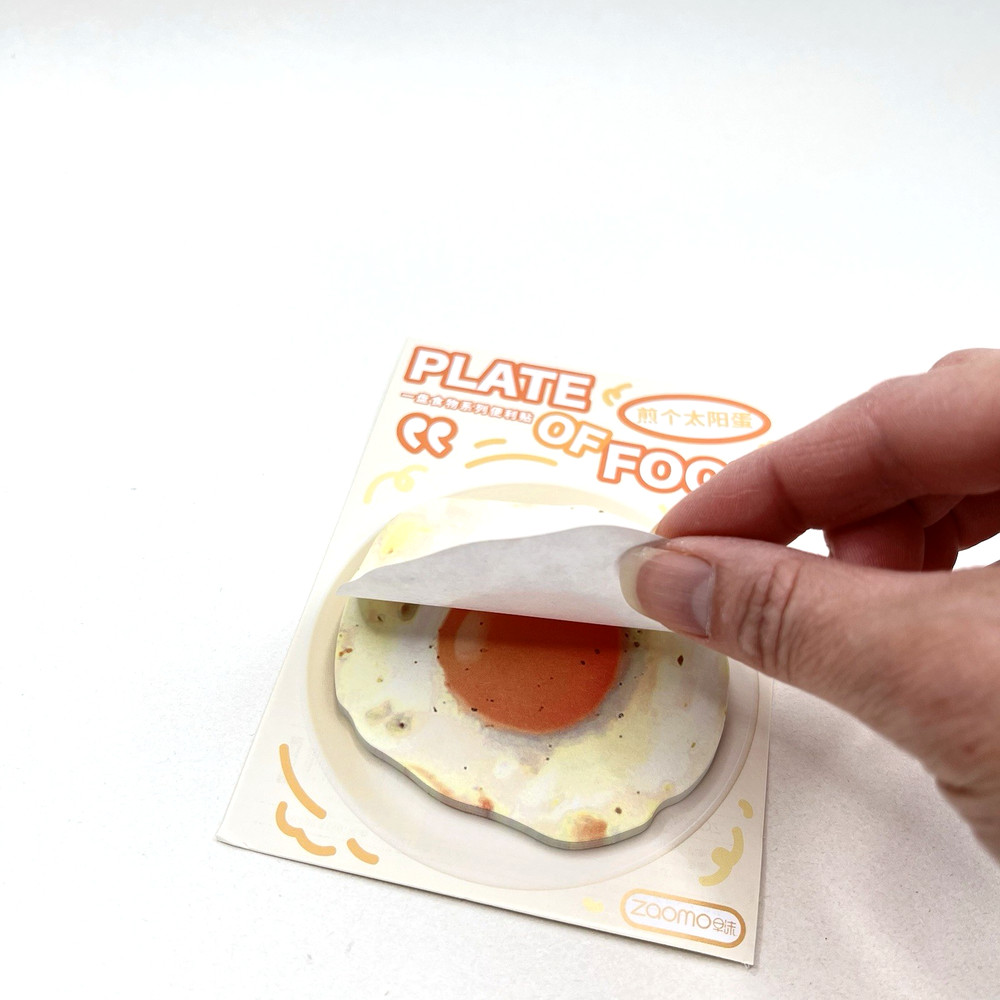 Fried Egg Sticky Note Pad Memo School Lunch Notes