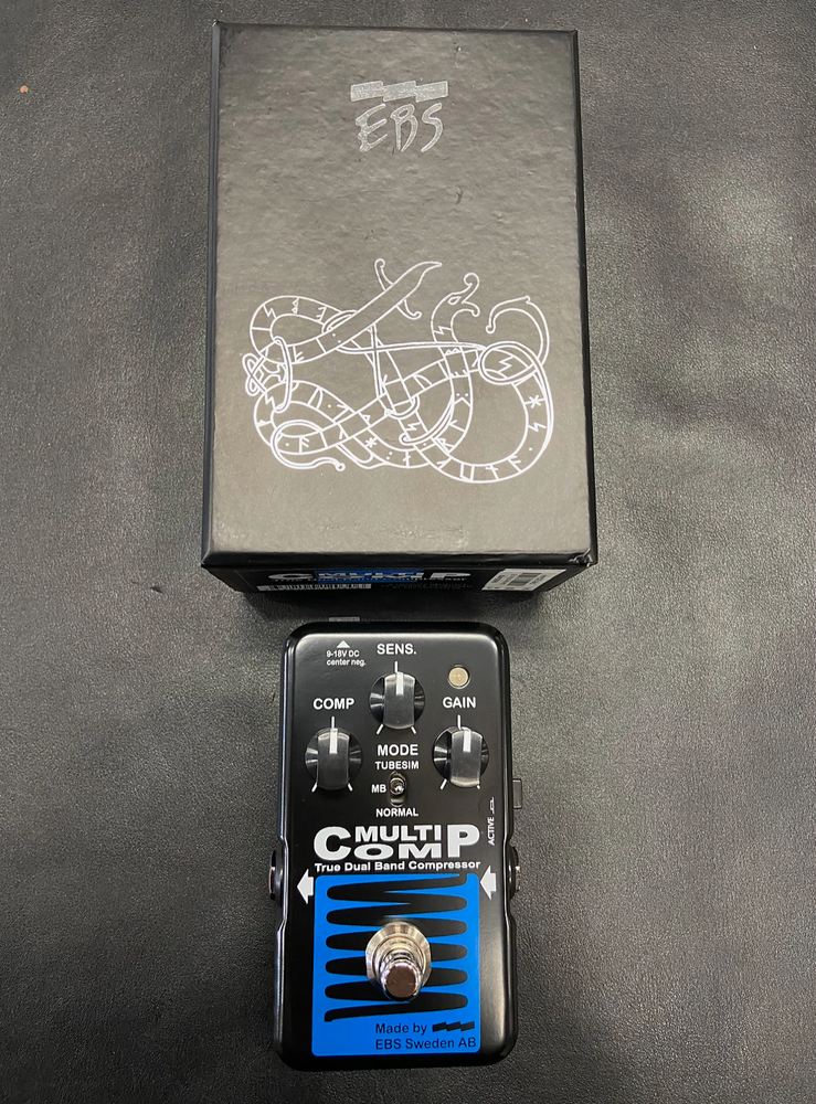 EBS Multicomp True Dual Band Compressor Effect Pedal- New!
