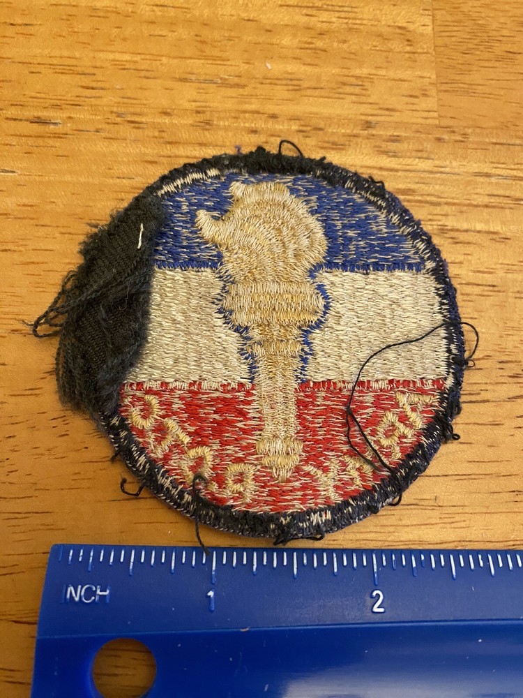 US Army ROTC Patch Red White Blue Torch INV5234
