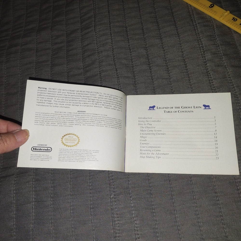 Ghost Line For NES Instruction Manual Only