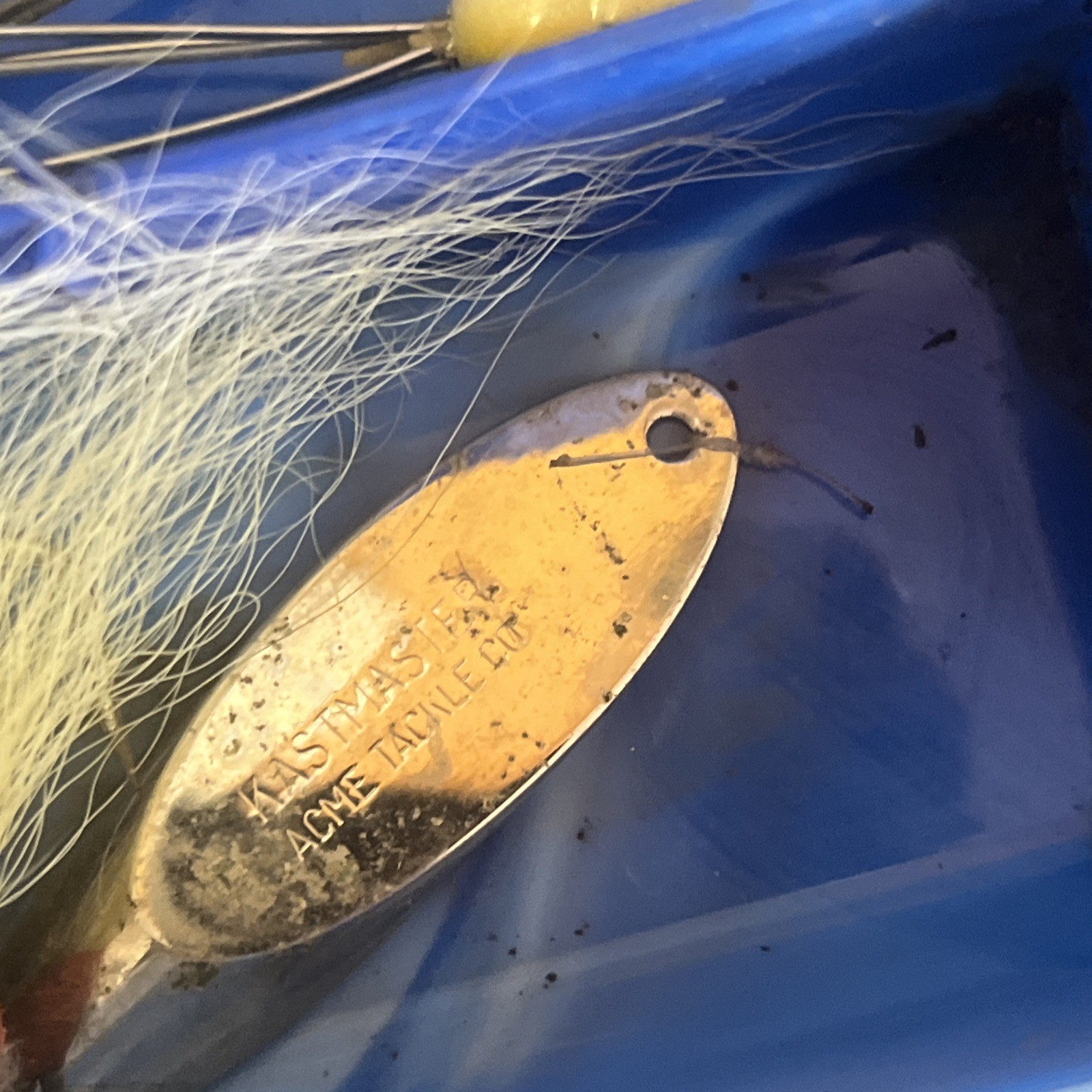 Mixed Fishing Lure Lot w/ Ozark Trail Tackle Box – Luhr Jensen Krocodile, Spoons