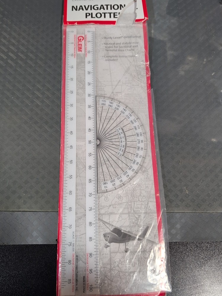 Gleim Navigational Plotter Sectional & TAC Scale | Statute & Nautical Scales #52