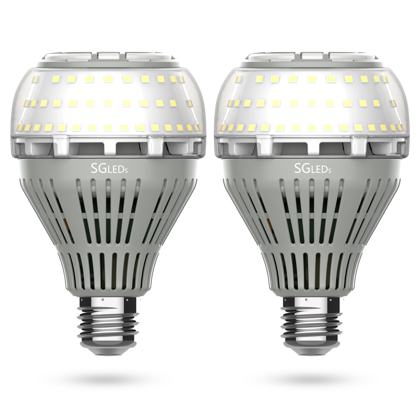 2 Pack LED Light Bulb 27W 250W Equiv. 4000lm 5000K Clear White E26 Energy Saving