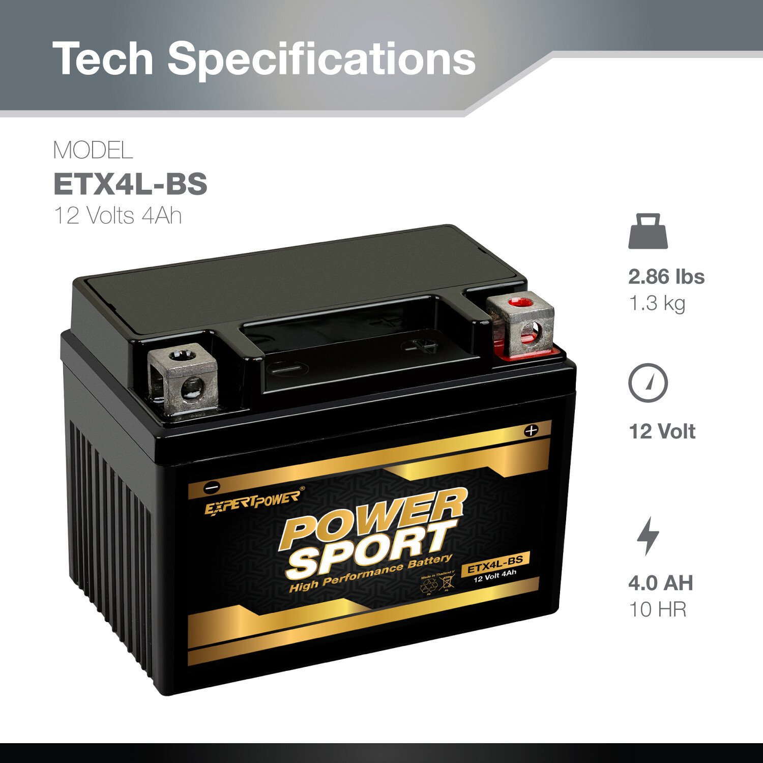 2 Pack -YTX4L-BS Battery for ATV Quad Dirt/Pit Bike 50/70/110/125 CC