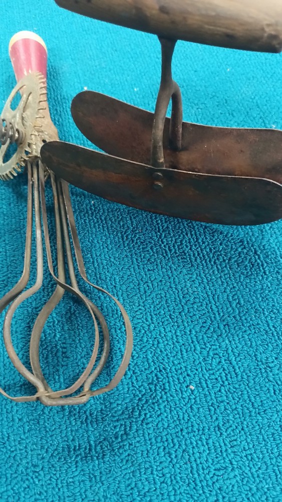 Vintage Egg Beater And Double Blade Chopper