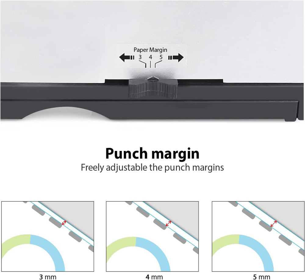 Binding Machine, 21-Hole, 450 Sheets, Comb Binding Machines with 1 Box Comb Bind