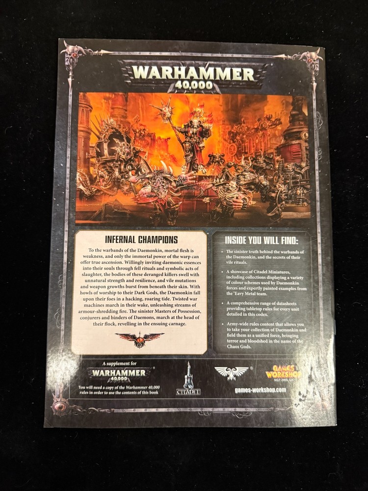 Games Workshop Warhammer 40k Codex Heretic Astartes Daemonkin Rulebook