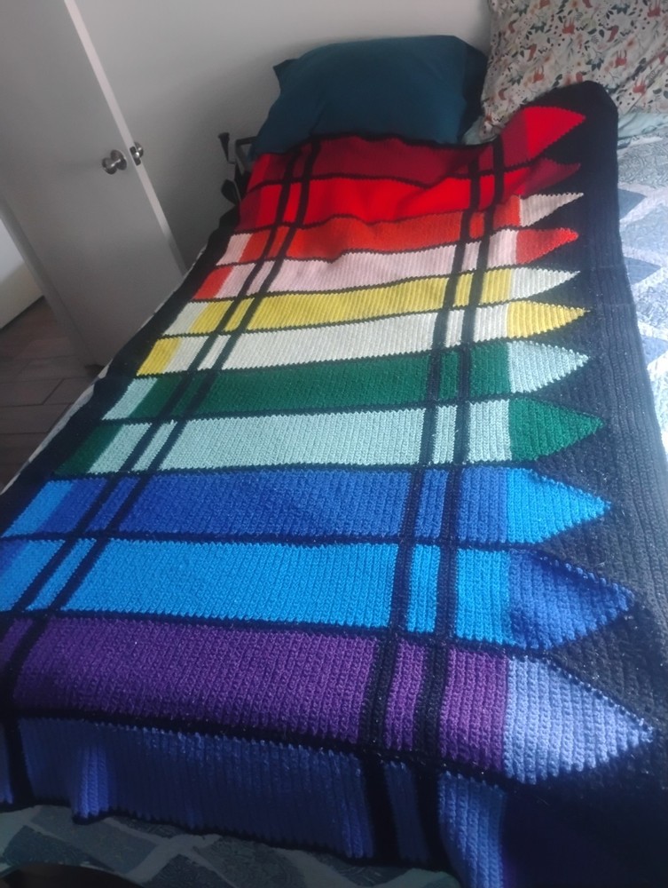 Crochet Blanket Crayola Crayons