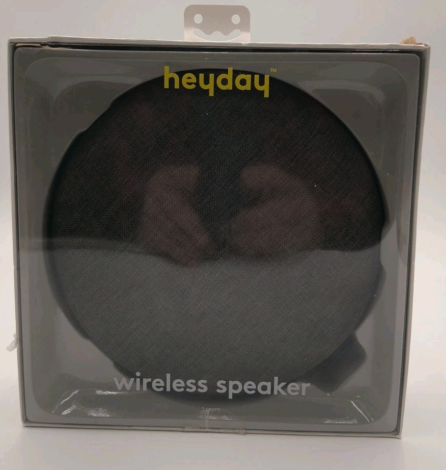 Heyday Round Bluetooth Wireless Speaker - Rechargeable 33 Ft. Range New!