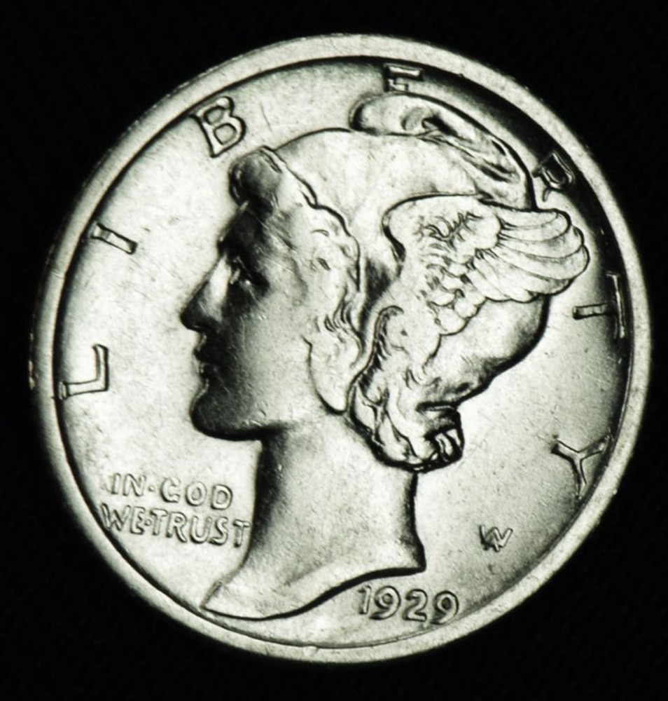 1929-d Mercury Dime.   High Grade   (Inventory A)