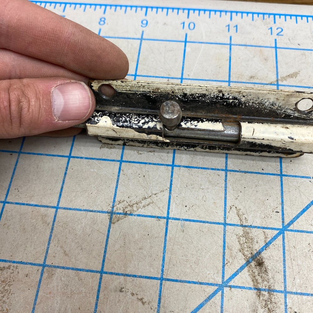 Vintage Black Barrel Bolt 4" Slide Latch Security Lock