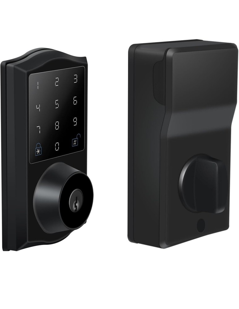SmartCode Electronic Touchpad Deadbolt - Matte Black