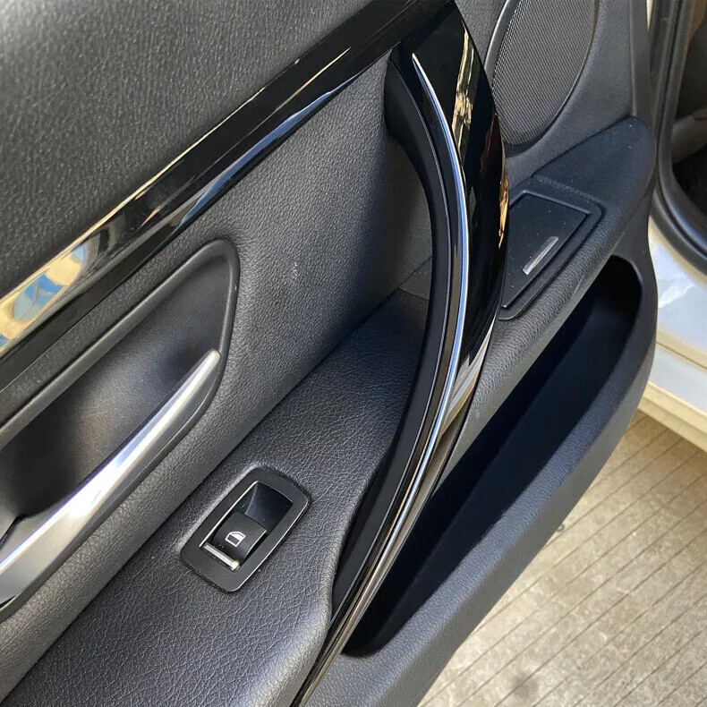 2PCS Black Interior Door Pull Handle Cover For BMW 3 4 series F30 F31 F32 F35 M3