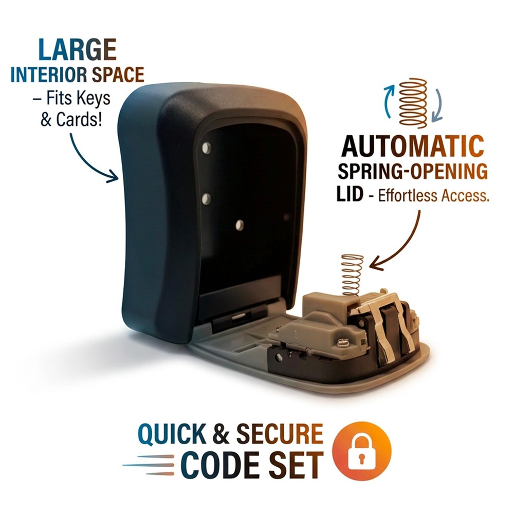 Good Lock Portable Key Storage - Lightweight & Durable Plastic Combination Lo...