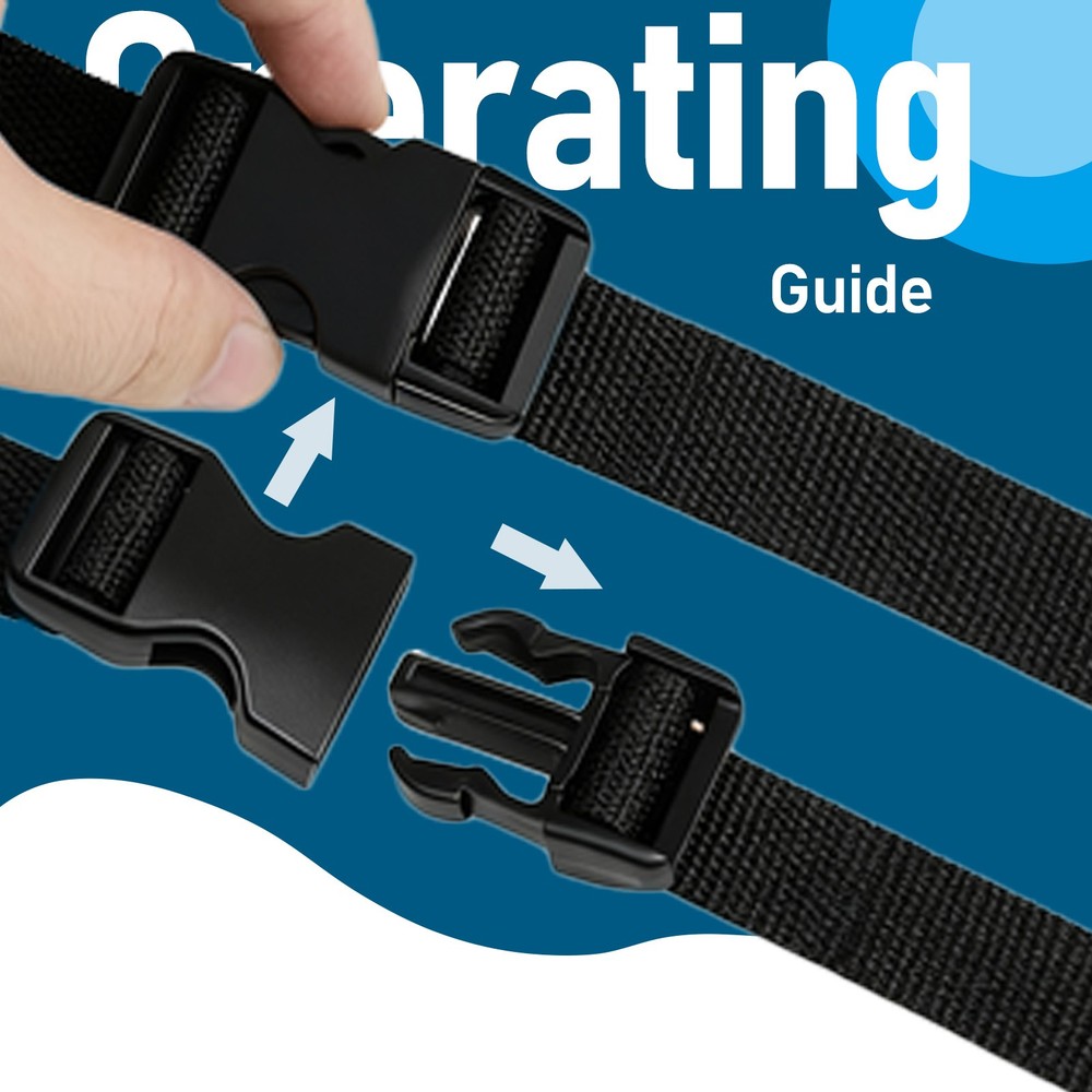 6Set Buckles for Nylon Webbing Straps 1", Quick Side Release Plastic Buckles Cli