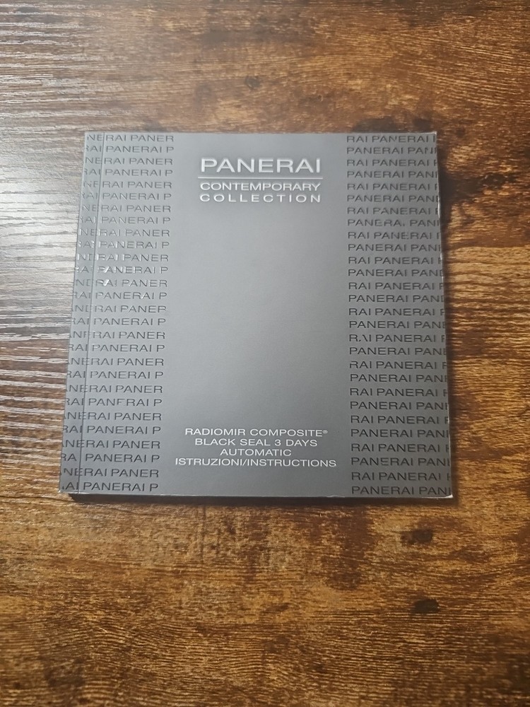 Panerai Radiomir Composite 3 Days Automatic Booklet Manual Authentic Original
