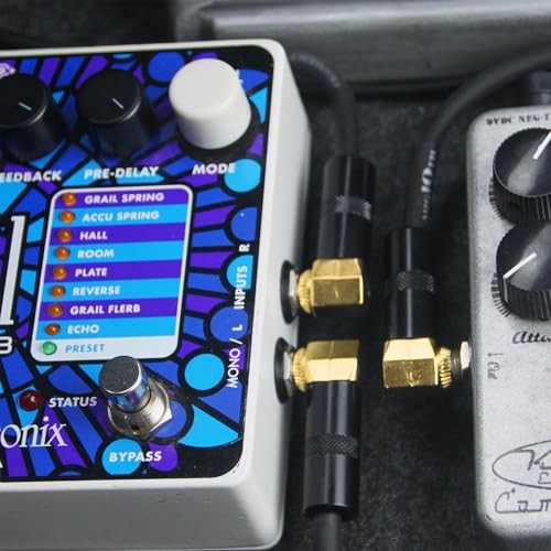 18 Inch Guitar Patch Cable 2 Pack Performance 18in-2Pack Black Straight-Angled